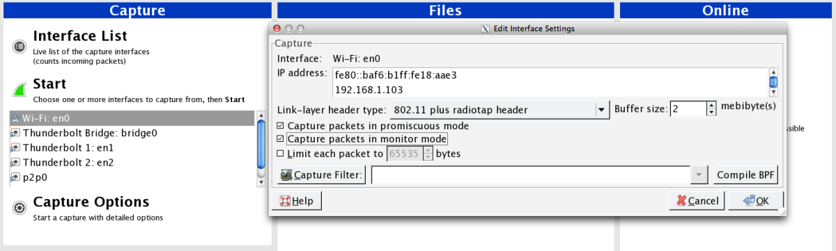 mac wireshark monitor mode