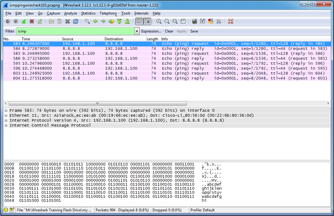 analyze wireshark capture